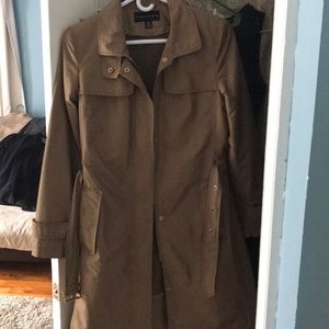 Gallery tan trench coat